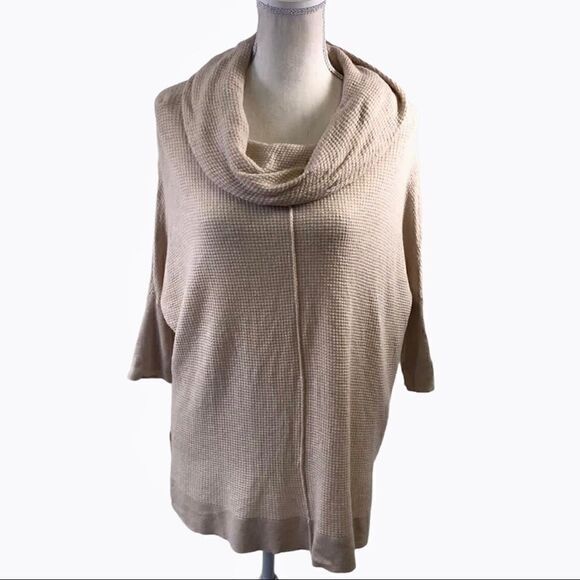 Anthropologie Sweaters - Fielel Flower Ivory Cowlneck Pullover Size S